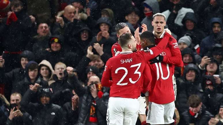 Antony anota pintura em goleada do Manchester United (Foto: Darren Staples / AFP)