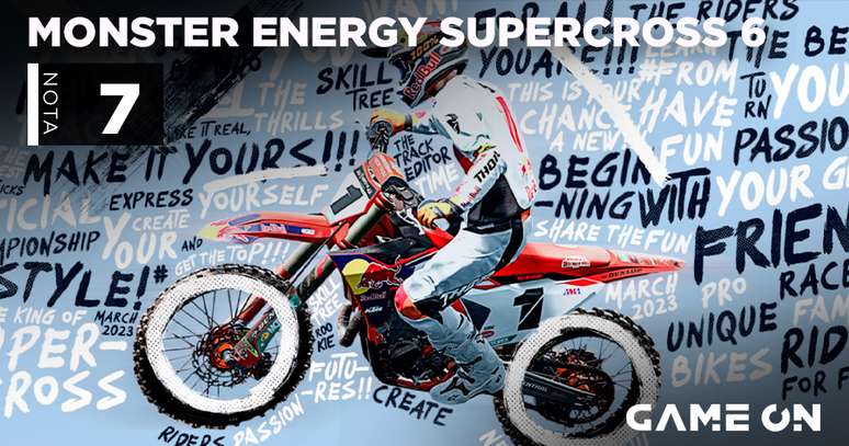 Monster Energy Supercross 6 é bom game de corrida de motos