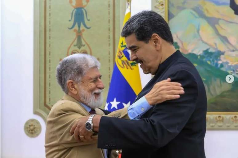 Celso Amorim com Nicolás Maduro 