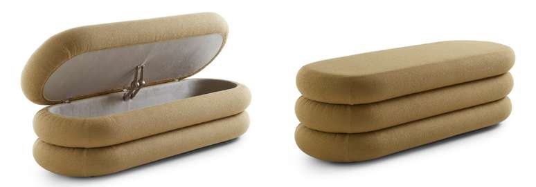 A proposta da Arca Gomo, da Noda, &eacute; ser um banco onde &eacute; poss&iacute;vel guardar objetos.