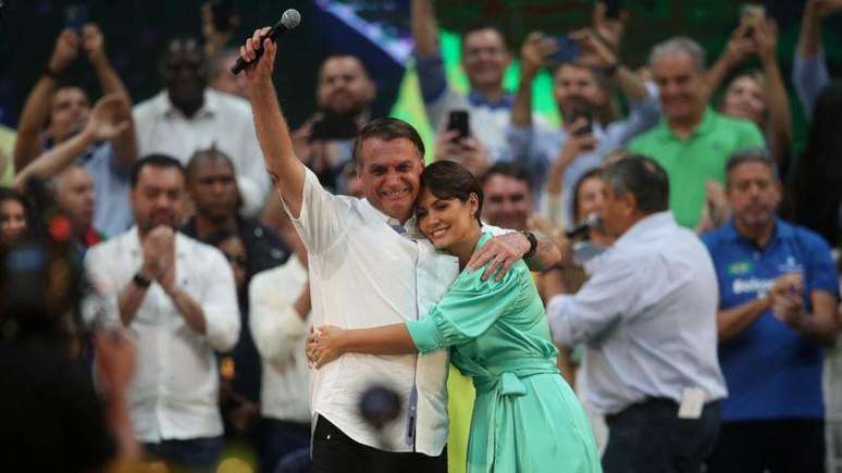 Jair Bolsonaro e Michelle Bolsonaro participam de evento de campanha em 2022