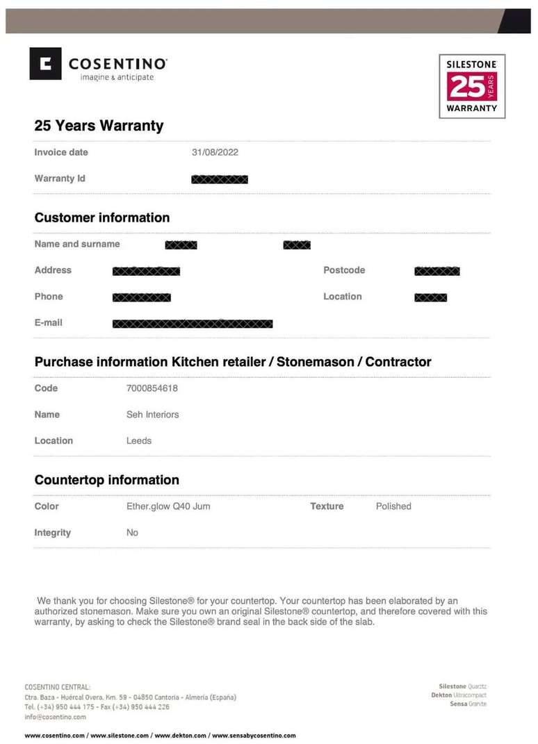 Sample of a document that could be freely obtained from a breach in Cosentino's systems, exposing addresses, telephone numbers, emails and information on projects carried out in the companies and homes of the brand's clients (Image: Reproduction/CyberNews)