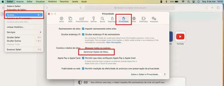 How to clear cache through Safari (Image: Screenshot/Guilherme Haas/Canaltech)