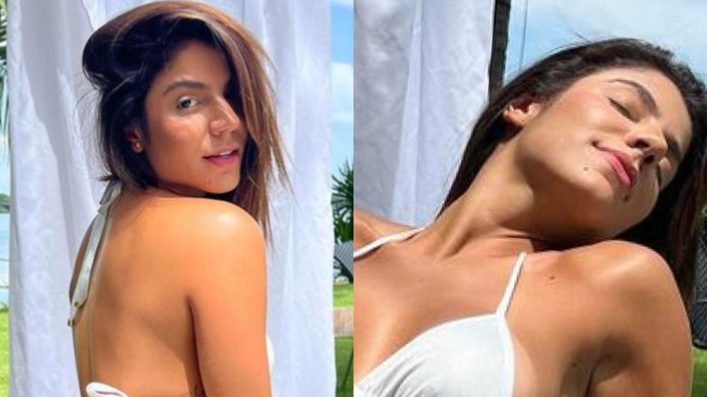 In tiny bikini, Hariany Almeida pushes butt and breaks spider web: ‘Goddess’
