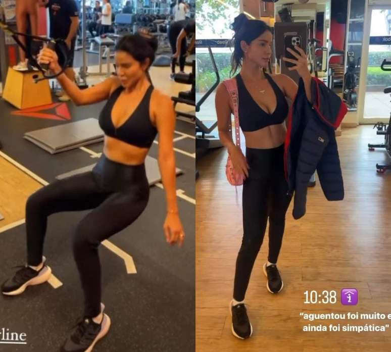 Kerline trains hard and shows off her toned body at the gym