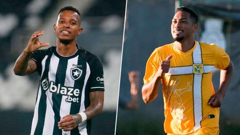 Botafogo x Brasiliense medem forças no Espirito Santo (Montagem Lance!
Fotos: Vitor Silva /BFR; Divulgação / Brasiliense)