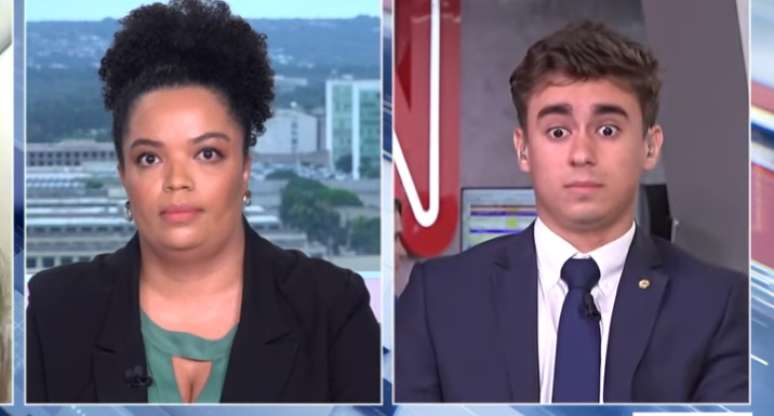 Basília Rodrigues impediu Nikolas Ferreira de conduzir um debate na CNN Brasil