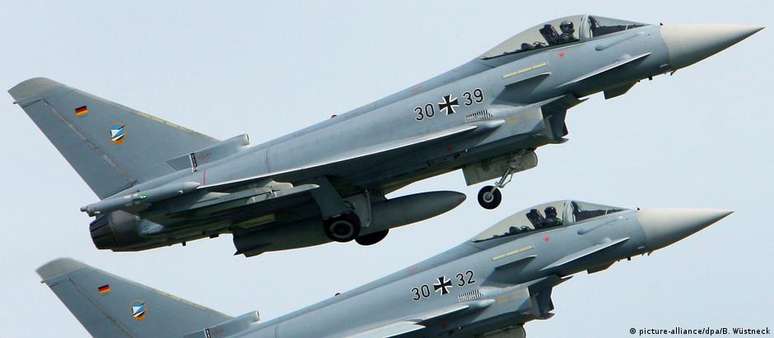 Caças Eurofighters da Força Aérea alemã