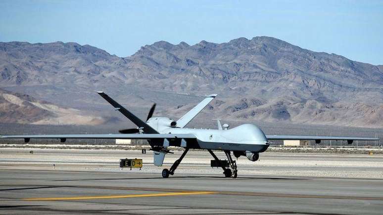 Os drones Reaper são aeronaves projetadas para reconhecimento e vigilância