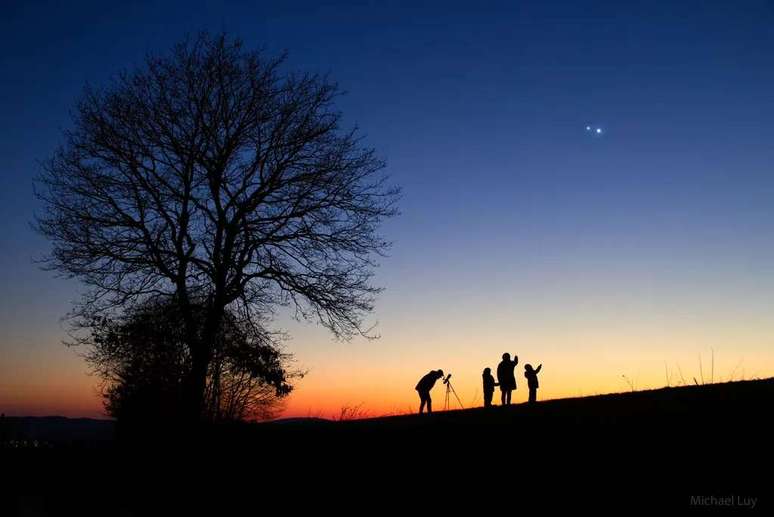 Jupiter and Venus conjunction, photographed in the sky over Germany (Image: Reproduction/ichael Luy (Trier Observatory) Jupiter and Venus conjunction, photographed in the sky over Germany (Image: Reproduction/ichael Luy (Trier Observatory)
