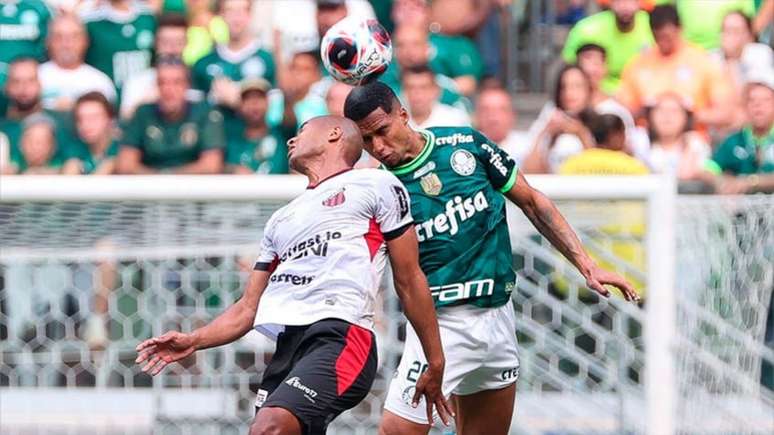 SÃO PAULO, SP - 19.03.2023: PALMEIRAS X ITUANO - Murilo celebrates the goal  in the match between Palmeiras X Ituano, valid for the semifinal with Campeonato  Paulista de Futebol 2023, held at