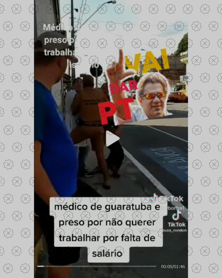 The posts use videos from 2019 showing a doctor being arrested to attack the Lula government