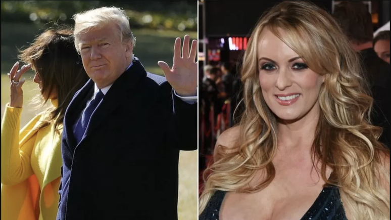 O ex-presidente Donald Trump nega acusações feitas por Stormy Daniels