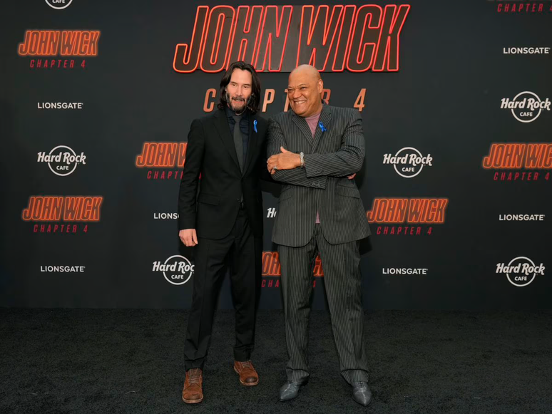 Keanu Reeves e Laurence Fishburne, de 'John Wick