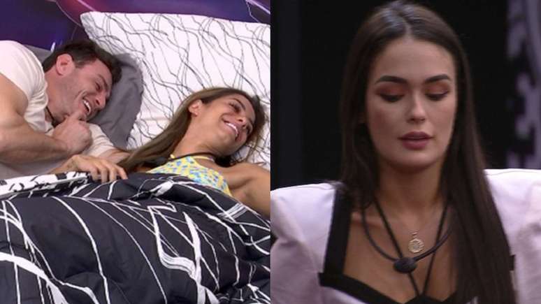 Key Alves, Gustavo e Larissa no ‘BBB 23’. Reprodução/ Globo