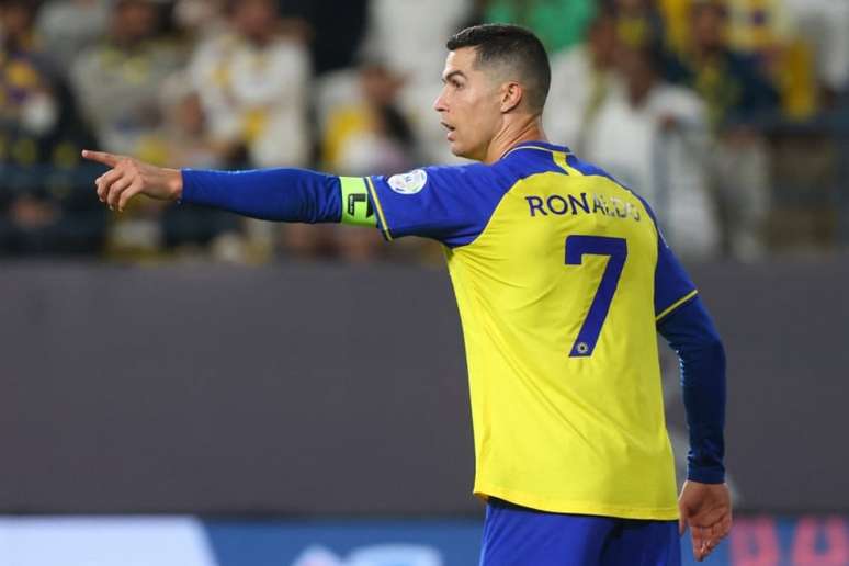 CR7 atuando pelo Al-Nassr (Foto: FAYEZ NURELDINE / AFP)