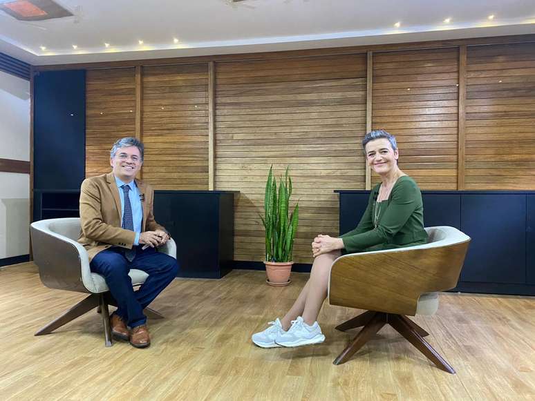 Marcelo Lins entrevista Margrethe Vestager 