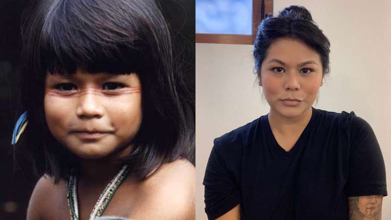 Antes e depois de Eunice Ba&iacute;a.