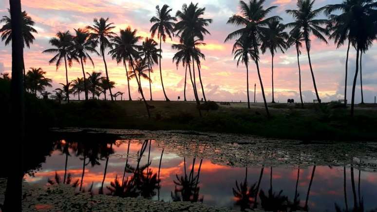 Nascer do sol no Costa do Sau&iacute;pe