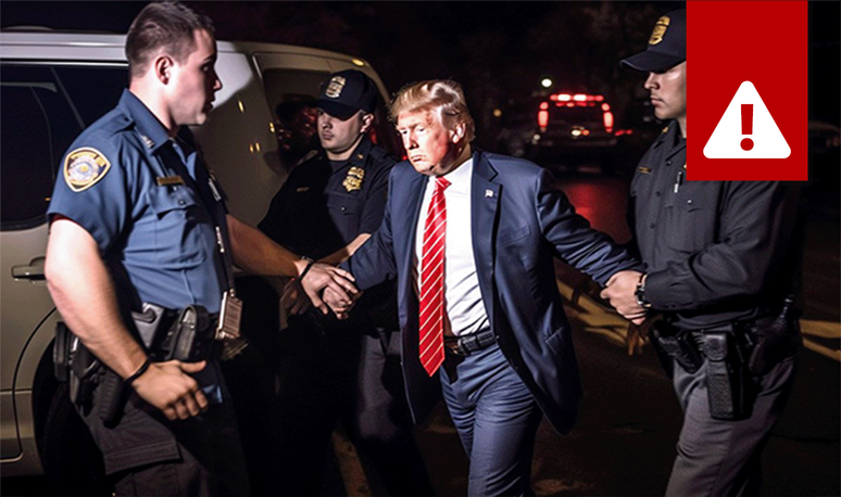 Se voc&ecirc; observar o pesco&ccedil;o de Trump, pode perceber que a cabe&ccedil;a parece ter sido sobreposta &agrave; imagem