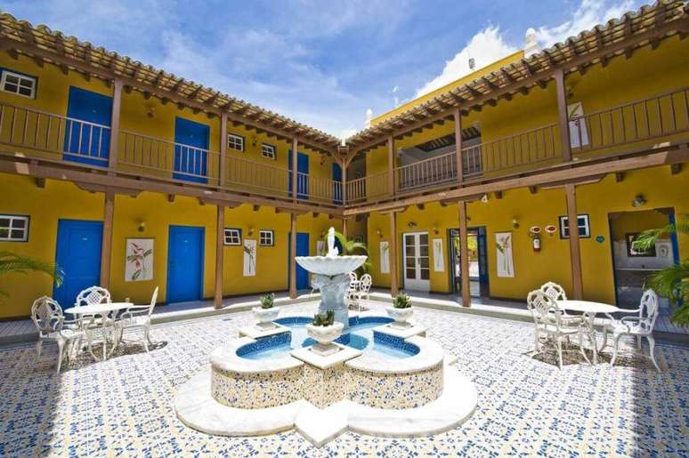 P&aacute;tio interno do Sau&iacute;pe Pousadas