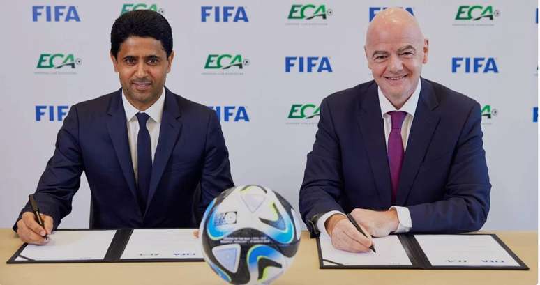 Infantino e Nasser Al-Khelaifi