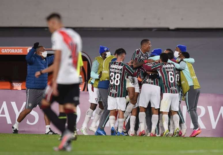 Fluminense bateu o River Plate em 2021 e pode reencontrá-los neste ano (Foto: Staff Images / Conmebol)