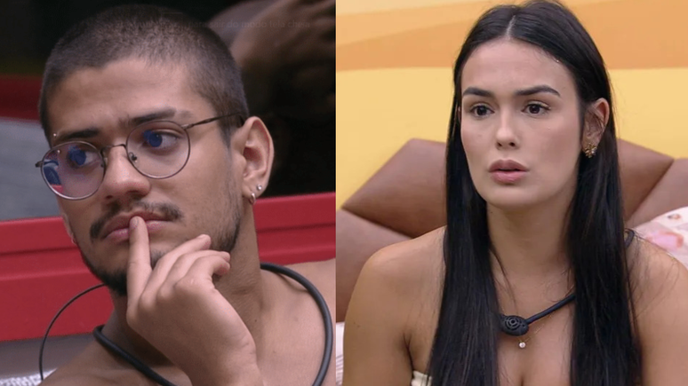 Gabriel Santana e Larissa no 'BBB 23'. Reprodução/Globo