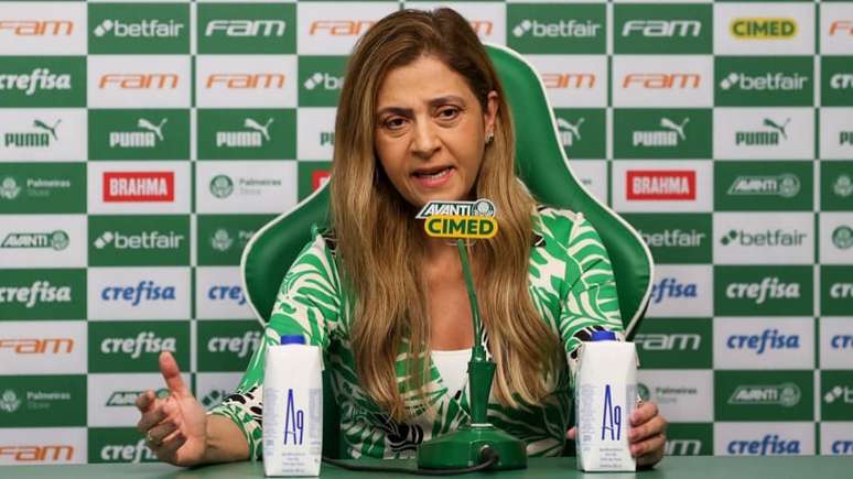 Leila quer conquistar o primeiro título da Libertadores como presidente do clube (Foto: Cesar Greco/Palmeiras)