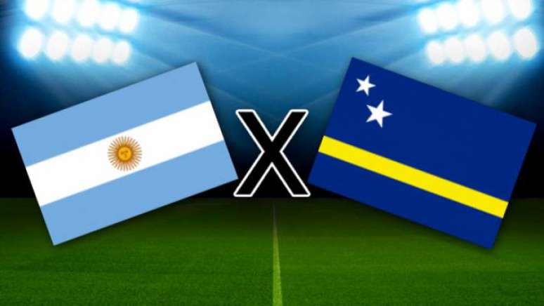 Argentina e Curaçao disputam partida amistosa.
