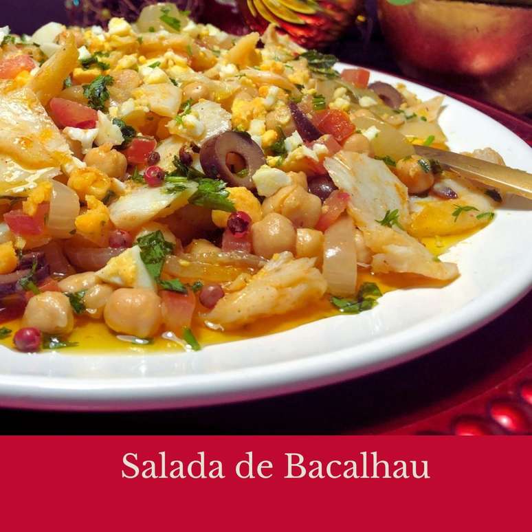 Salada de Bacalhau, com grão de bico, para fazer do zero ou com sobras de bacalhau