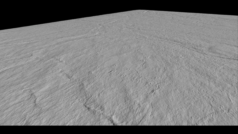 Quando a superf&iacute;cie foi examinada digitalmente, os buracos ficaram muito mais n&iacute;tidos