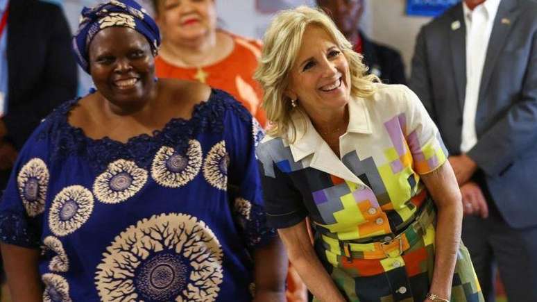 A primeira-dama Jill Biden recentemente viajou para o continente africano