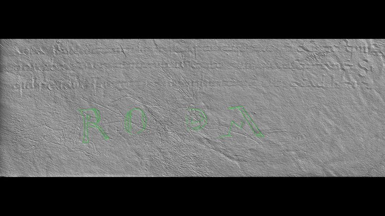 A palavra RODA s&oacute; p&ocirc;de ser encontrada no manuscrito com o uso da tecnologia