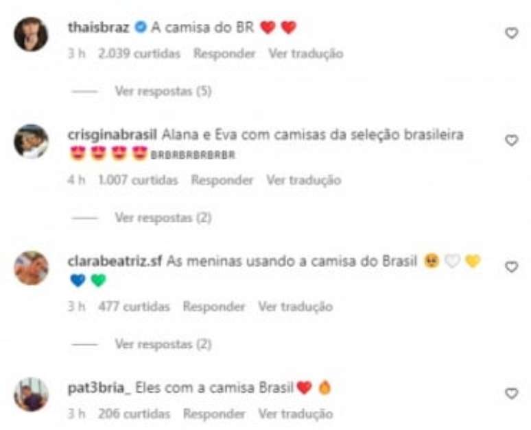 Comentários no post de @georginagio (Foto: Reprodução/Instagram)