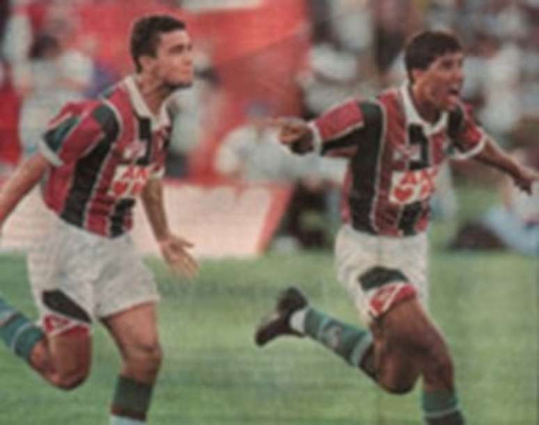 Djair (à direita) era uma das esperanças dos tricolores para o ano de 1995 (Foto: Reprodução)