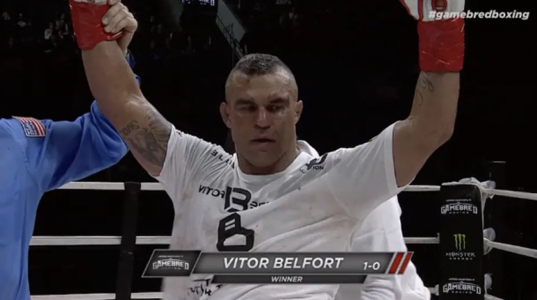 Vitor Belfort venceuJacaré noGamebred Boxing 4 (Foto: Reprodução)