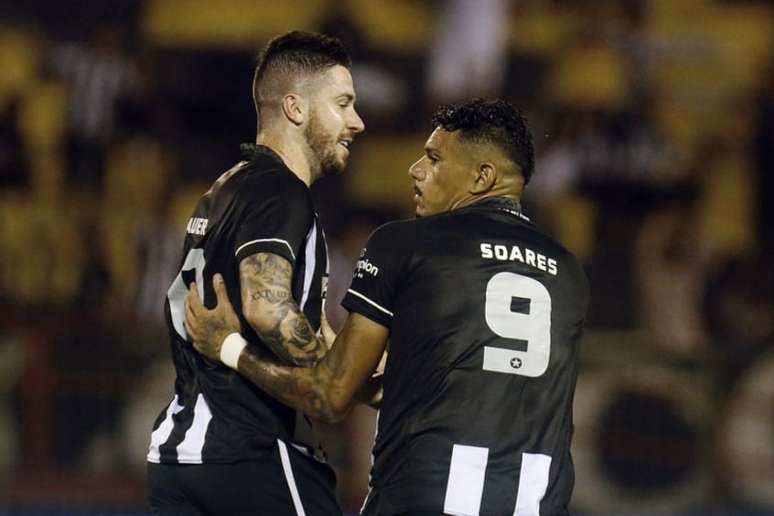 Gustavo Sauer e Tiquinho Soares marcaram os gols do Botafogo (Foto: Vitor Silva/Botafogo)