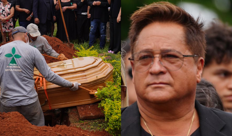 O corpo de Dona Carmem, mãe de Leonardo, foi enterrado neste domingo (02).