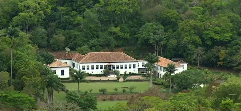 A sede da Fazenda São Fernando, de Arnaldo e Ronaldo Cezar Coelho, usada pela Globo para gravações
