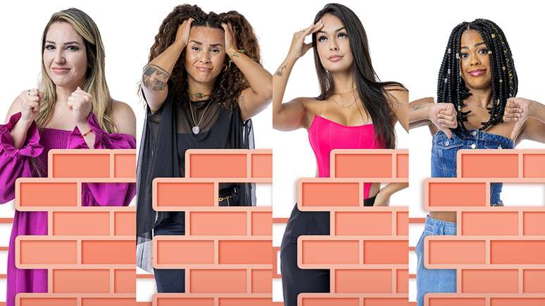BBB 23: Amanda, Domitilla, Larissa and Marvvila are on the wall “A Fazenda” style