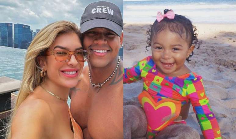 Lorena Improta encantou ao mostrar a filha com Léo Santana na praia.