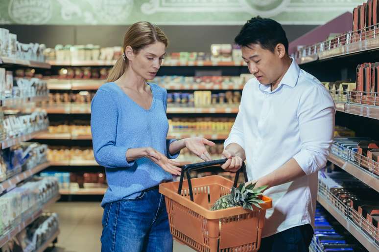 Os preços dos alimentos aumentaram consideravelmente.