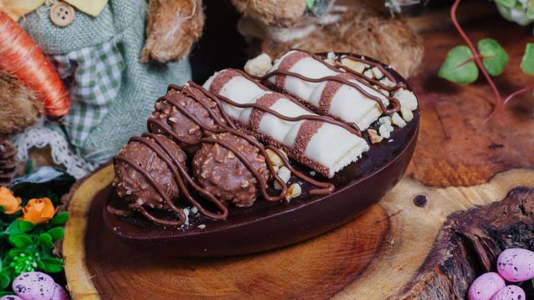Ovo de P&aacute;scoa de Nutella e Ferrero Rocher