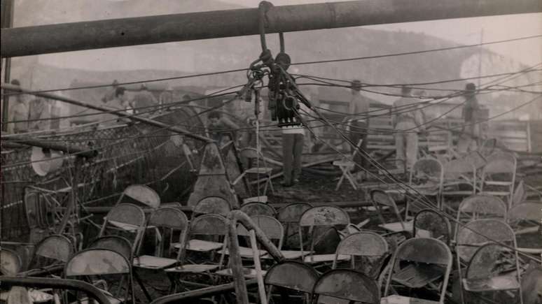 O circo era dividido em nove arquibancadas de madeira, 800 cadeiras de ferro e 25 camarotes