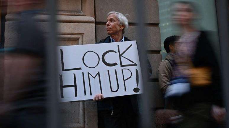 Protester near Trump Tower Protester near Trump Tower