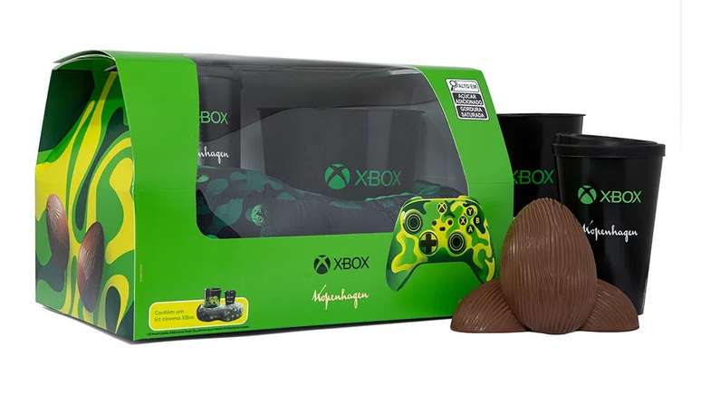 Ovo de Páscoa Xbox vem com almofada e copos para refri e pipoca