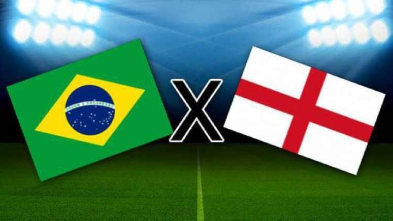 Brasil x Inglaterra: onde assistir, horários e escalações pela