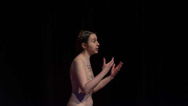 Bateman often lectures naked on various subjects. Bateman often lectures naked on various subjects.