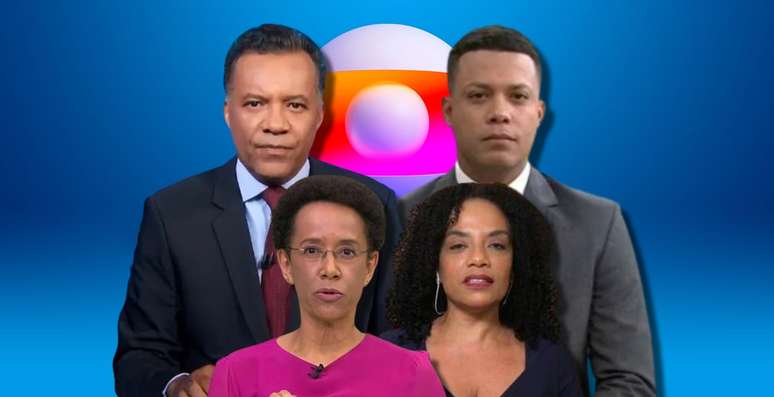 Heraldo Pereira, Zileide Silva, Flavia Oliveira and Fred Ferreira are among the few black journalists at Globo